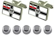 [Select Gifts] Shirt Dress Studs WW1 Navy Ensign Militairy Germany Flag Cufflinks