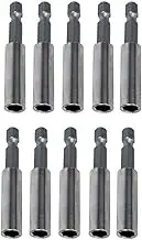 10Pcs Magnetic Bit Holder Set 1/4 Inches Hex Extension Bar For Screwdriver Impact Driver 60mm Power Drill Bit Adapter Socket Sleeve socket