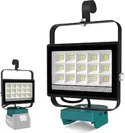 Portable Cordless LED Work Light for Makita 18V Battery, 60W 4500LM Flood Lights,Battery Lights with USB and Type C Charging,Ideal for Jobsite, Garage, Camping, Emergency(2 Modes & No Battery)