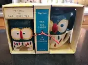 Twinings of London "Vintage Classics" Owl Tea For One Tea Caddy Cup & Pot NEW