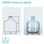 儲液罐瓶 2 升透明用於滴定管自動滴定管 DURAN
