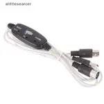 ALITTLESEARCER USB IN-OUT MIDI 接口電纜轉換器到 PC 音樂鍵盤適配器線 EN