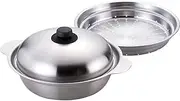 Wahei Freiz TY-030 Tsubamesanjo Stainless Steel Tabletop Pot, 10.2 inches (26 cm) & Steaming Plate, Induction Compatible, Made in Japan