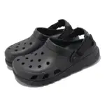 【CROCS】涼拖鞋 DUET MAX II CLOG 男女鞋 黑 渦輪克駱格 魔鬼氈 可調節 卡駱馳(208776001)