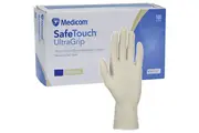 Medicom SafeTouch UltraGrip Latex Medical Gloves Medium Box 100