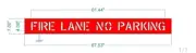 4" FIRE LANE NO PARKING Stencil Parking Lot 1/8" LDPE Plastic Striping Traffic