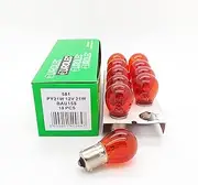 Eurolec 10 x 581 PY21W BAU15S Amber Front & Rear Indicator Car Light Bulb 12v 21w
