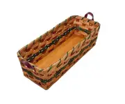 Amish Bread Server Basket Handmade with Leather Handles