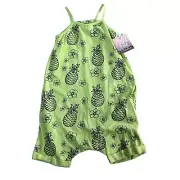 Frankie & Sue Pineapple One Piece Romper Jagger Size 12/18 Months Green/Black