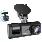 2in 3 Lens Dash Cam Car DVR Video Recorder Parking Monitor G-sensor Lock Camera