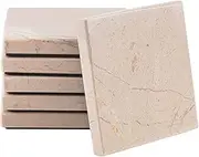 Radicaln Marble Coaster Plates Square 3.5" Inches Verona Handmade Coaster Set of 6 for Home Décor Dining Table Centerpiece Décor Coaster for Drink Coaster Set & Coaster Holder