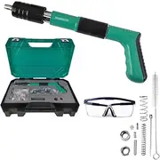 YXINHONGYUE Mini Concrete Nail Gun Kits, with Protective Gear Included Portable Manual Steel Nail Gun Strong Penetration Applies to Furniture Decoration
