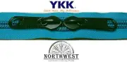 YKK Nylon Coil Zipper Tape # 10 Bluebird 25 yards with 50 Black Zipper Sliders