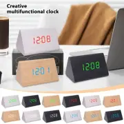 Digital Alarm Clocks Wooden Bedside Clocks With Time Display Adjustable Volume