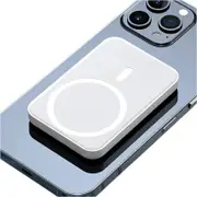 MagSafe battery pack wireless magnetic charger power bank external battery for iPhone 12 13 Pro Max mini - White