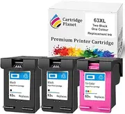 Cartridge Planet 2 Black and 1 Colour Compatible Ink for HP 63XL F6U64AA F6U63AA for HP Deskjet 1110 1112 2130 2131 2132 3630 3632 HP ENVY 4510 4520 4522 4523 4524 5424 HP Officejet 3830 4650 5220 5..