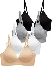 [SALIA GIRL] Soft Padded Bras for Girls & Teens 12-14, No Wires Cotton Developed Training Bras