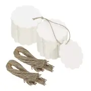 500Pcs White Price Tags with Twine String, 2.36 x 2.36 Inch Round Gift Tags