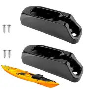 2Pcs Boat Black Nylon Self-lock Rope Clam Cleat Cord Lock For Marine-Accessories
