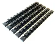 5 GOLIATH INDUSTRIAL 1/2 ABS MOUNTABLE SOCKET RAIL HOLDER ORGANIZER BLACK SH12BL