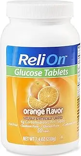 Relion Glucose Tablets - Orange Flavor - 50 counts