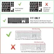 White Ultra Thin Silicone Full Size Wireless Numeric Keyboard C Korean Language