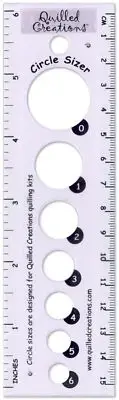 Quilled Creations Q310 Circle Sizer Ruler Tool-6" (6Pk)
