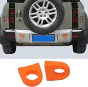 Bumper Tow Hook Covers Compatible with Land Rover Defender 2020-2025Car Rear Bumpers Tow Hook Protector,Rubber Tow Hook Covers Protect,Car Accessories Adds Cushioned Grip to Tow Strap (Orange)