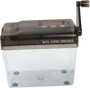 Oshhni Shredder Manual Space Saving Portable Hand Crank Straight Cutting Confidential Single Sheet Small Compact for