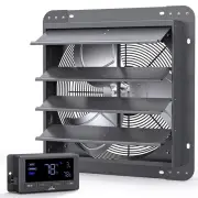 iLiving 16 Wall Mounted Shutter Exhaust Fan Automatic Shutter Temperature Humid