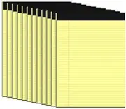 Yellow Legal Pad, 8.5 x 11 College Ruled Notepad, 12 Pack Legal Notepads 8.5 x 11 Writing Pads, 30 Sheets Per Note Pad, Micro Perforated Lined Paper 8.5 x 11 for Work Study Daily Note Taking List