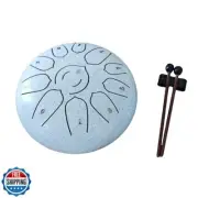 VKX Steel Tongue Drum 8 Inches 11 Notes Hand Drums with Bag Sticks Music Book