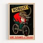 Cycles Robust Bicycle 1933 Retro Vintage Poster Print