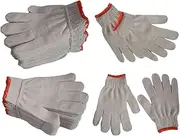 12 Pairs X Cotton Polyester Knitted Multipurpose Elastic Yarn Gardening Gloves One Size White
