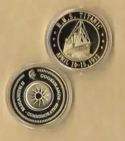 Titanic, RMS, White Star Line Gold Coin, Ship, April 12, 1912