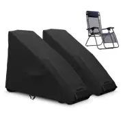 2PCS Zero Gravity Chair Cover Outdoor Folding Lawn Lounge Chair Covers