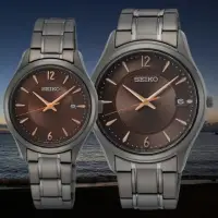 在飛比找momo購物網優惠-【SEIKO 精工】CS 簡約大三針時尚情侶對錶 SK038