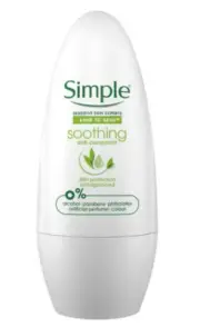 6 X Simple Soothing Anti Perspirant Deodorant Kind To Skin Roll-On 50ml & Faster