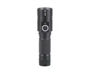 Powerful LED Flashlight 18650 USB LED Torch XHP50 Lantern 18650 Lamp Hand Light - BLACK