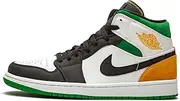 [Jordan] Men's Shoes Nike Air 1 Retro Mid Se Olympic 852542-104, White/Black/Lucky Green-laser Orange, 10