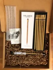Blackwing Volumes Vol. 730 Gold Rush Subscription Box - 12 Pencils, Extras - NEW