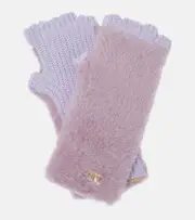 [Max Mara] Max Mara Manny teddy fingerless gloves One Size purple