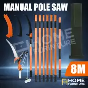 8M Manual Pole Saw Garden Tree Pruner Branch Trimmer Cutter Pruning Scissors