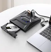 JOYIN-BURN USB 3.0 USB C External 3D Blu-ray Writer BD-RE BD Burner Drive CD DVD Burner with SD Card Reader and USB 3.0+2.0+Type-C Input Ports for Laptop PC Windows 11/10/8/7, Linux, Mac OS