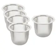 Stainless Steel Round Mesh Tea Leaf Spice Teapot Filter Strainer 60mm Dia 5pcs