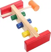 ERINGOGO 1Set Wooden Hammer for Peg Tapping Playroom Accessory Percussion for Age Develops Hand Eye Coordination and Motor Skills