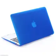 Macbook Pro Air Satin Hard Case Blue Rubberized keyboard Cover For 11" 13" inch