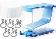 Dental Cotton Roll Dispenser Holder Organizer Hygienic Cotton Roll Divider with 5Pcs Cotton Roll Holder and 50Pcs Cotton Rolls Cotton Swab Storage Box for Dental Lab or Dentist Clinic