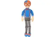 Blippi Bendable Plush Doll, 16 Tall Featuring SFX - Squeeze The Belly to Hear Classic catchphrases - Fun, Educational Toys for Babies, Toddlers, and Young Kids