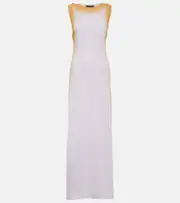 [Y/Project] Y/Project Ribbed-knit cotton maxi dress AU 14 orange